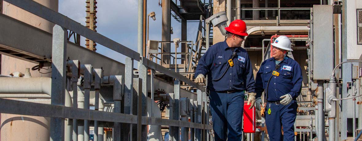 two refinery workers