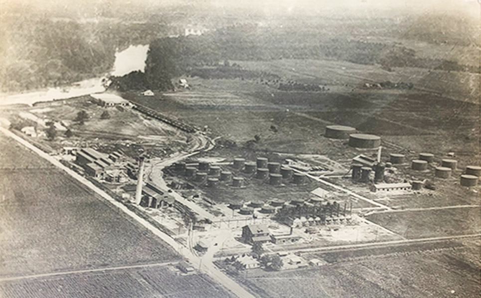 Historical photo of the Pasadena Refinery